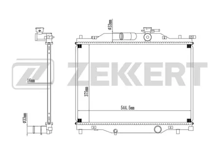 ZEKKERT MK1602 Радиатор охлаждения двигателя Mazda 2 II 14-