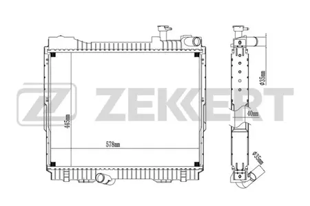 ZEKKERT MK1603 Радиатор двигателя Nissan Atleon 03-, Cabstar (F24) 06-, NT500 13-