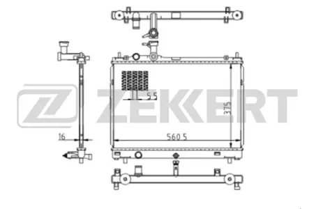 ZEKKERT MK1616 Радиатор двигателя Suzuki Swift (AZ) 17-