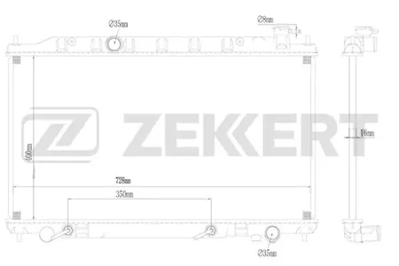 ZEKKERT MK1625 Радиатор двигателя Nissan Teana (J31) 03-