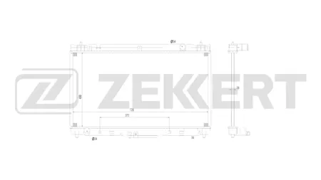 ZEKKERT MK1631 Радиатор двигателя Toyota Camry (V30) 01-, Lexus ES (MCV30, MCV30R) 01-
