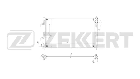 ZEKKERT MK1635 Радиатор двигателя Mitsubishi Lancer VIII 08-