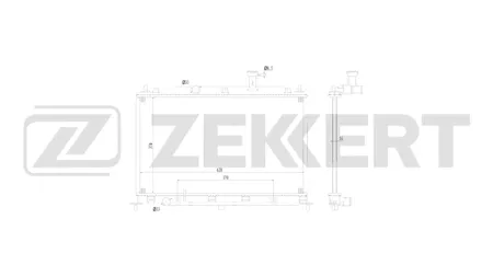 ZEKKERT MK1637 Радиатор двигателя Hyundai Accent II, III 05-