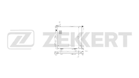 ZEKKERT MK1657 Радиатор двигателя Mercedes E-Class (S124, A124, C124) 93-, 124 (A124, C124) 89-, 124 T-Model (S124, W124) 85-