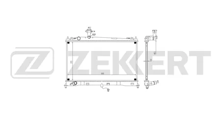 ZEKKERT MK1665 Радиатор двигателя Mazda 6 III 02-