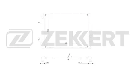 ZEKKERT MK1668 Радиатор двигателя BMW 5 (E60, E61) 01-, 6 (E63) 10-, 7 (E65, E66, E67) 01-