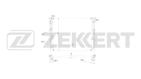 ZEKKERT MK1670 Радиатор двигателя BMW 5 (G30, G31, F90) 16-, 6 (G32) 17-, 7 (G11, G12) 15-