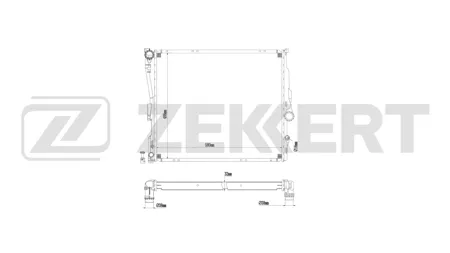 ZEKKERT MK1687 Радиатор двигателя BMW X3 (E83) 06-