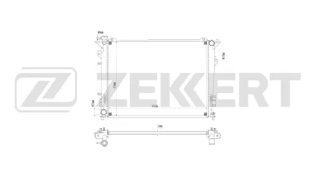 ZEKKERT MK1689 Радиатор двигателя Hyundai Sonata VI 10-
