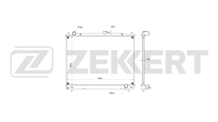 ZEKKERT MK1698 Радиатор двигателя Mitsubishi Pajero III, IV 00-