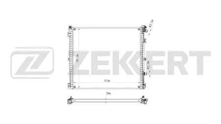 ZEKKERT MK1700 Радиатор двигателя BMW X3 (F97, G01) 17-, X4 (F98, G02) 18-, iX3 (G08) 20-