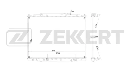 ZEKKERT MK1704 Радиатор двигателя Honda Pilot II 08-