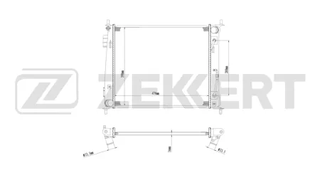 ZEKKERT MK1711 Радиатор двигателя Kia Soul 09-