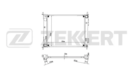 ZEKKERT MK1712 Радиатор двигателя Kia Soul 09-