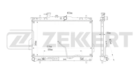 ZEKKERT MK1723 Радиатор двигателя Hyundai Matrix 01-