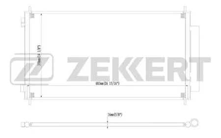 ZEKKERT MK3014 Радиатор кондиционера Honda CR-V III 06-