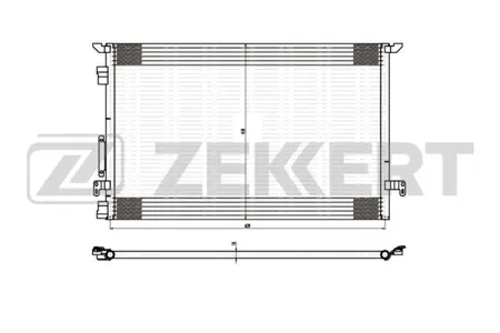 ZEKKERT MK3041 Радиатор кондиционера Fiat Croma (194) 05-, Opel Signum 03-, Vectra C 02-, Saab 9-3 (YS3F) 04-