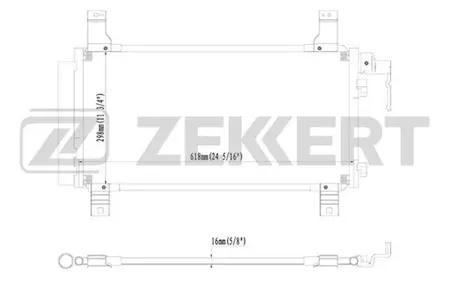 ZEKKERT MK3043 Радиатор кондиционера Mazda 6 02-