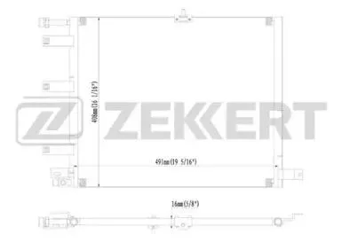 ZEKKERT MK3075 Радиатор кондиционера Mercedes M-Class (W164) 05-, GL-Class (X164) 06-, R-Class (W251, V251) 05-