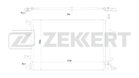 ZEKKERT MK3080 Радиатор кондиционера Volvo S60 00-, S80 98-, XC70 02-