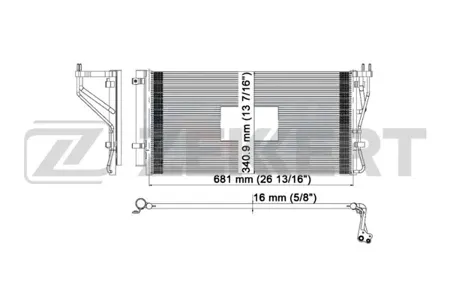 ZEKKERT MK3102 Радиатор кондиционера Kia Carens III 06-