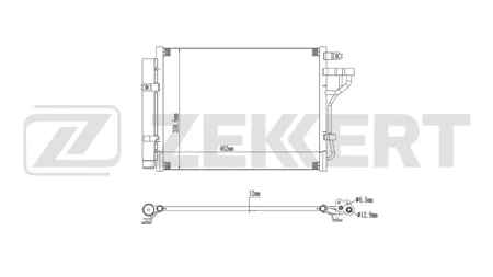 ZEKKERT MK3108 Радиатор кондиционера Kia Picanto II 11-