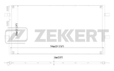 ZEKKERT MK3120 Радиатор кондиционера Ford Transit VII 06-, Transit Tourneo II 06-