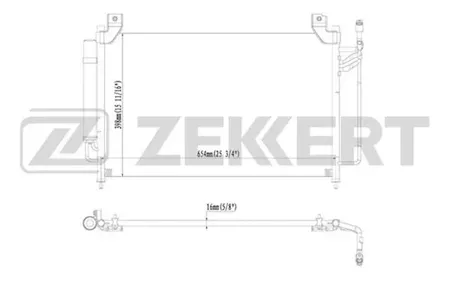 ZEKKERT MK3157 Радиатор кондиционера Mazda CX-7 07-