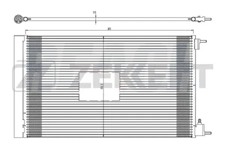 ZEKKERT MK3168 Радиатор кондиционера Opel Insignia 08-, Saab 9-5 (YS3G) 10-, Chevrolet Malibu (V300) 12-