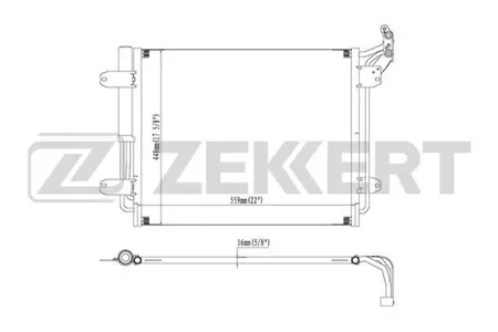ZEKKERT MK3170 Радиатор кондиционера VW Tiguan 07-