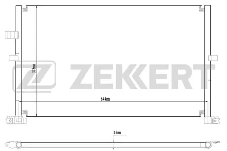 ZEKKERT MK3177 Радиатор кондиционера Ford Mondeo III 02-