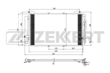 ZEKKERT MK3182 Радиатор кондиционера Hyundai Matrix 01-