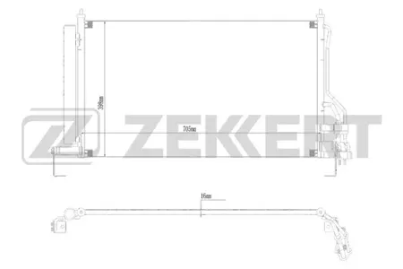 ZEKKERT MK3186 Радиатор кондиционера Hyundai H-1 II 08-