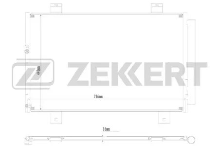 ZEKKERT MK3187 Радиатор кондиционера Toyota Highlander (U40) 07-