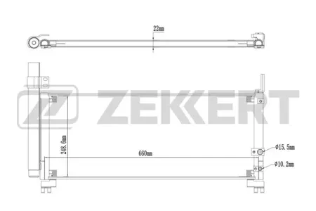 ZEKKERT MK3190 Радиатор кондиционера Lexus GS 300h450h (WL10) 12-, RC 300h (AWC10) 14-