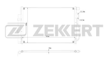 ZEKKERT MK3199 Радиатор кондиционера Chevrolet Aveo (T300) 11-