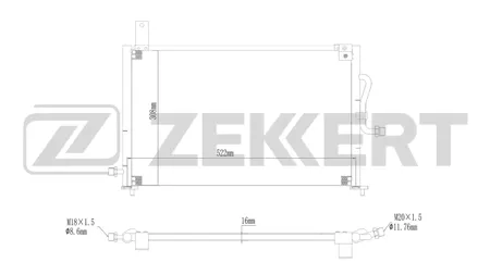 ZEKKERT MK3206 Радиатор кондиционера Daewoo Matiz (M100, M150) 98-