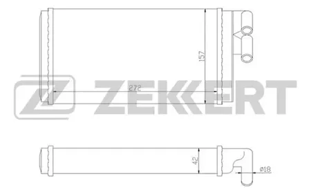 ZEKKERT MK5010 Радиатор отопителя Audi 100 II-IV 76-, 200 I, II 79-, A6 94-
