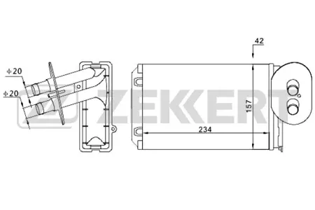 ZEKKERT MK5016 Радиатор отопителя VW TranSporter IV 90-