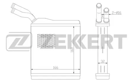 ZEKKERT MK5017 Радиатор отопителя Opel Frontera A 92-
