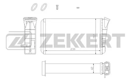 ZEKKERT MK5028 Радиатор отопителя Opel Omega B 94-