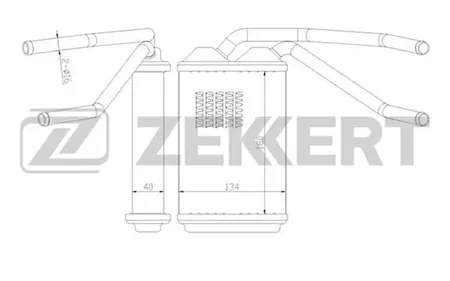 ZEKKERT MK5030 Радиатор отопителя Daewoo Espero (KLEJ) 91-, Nexia (KLETN) 95-