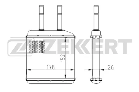 ZEKKERT MK5041 Радиатор отопителя Daewoo Matiz (M100, M150) 98-