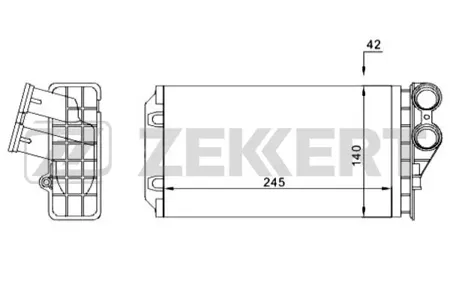 ZEKKERT MK5044 Радиатор отопителя Citroen C4 04-, Peugeot 307 05-