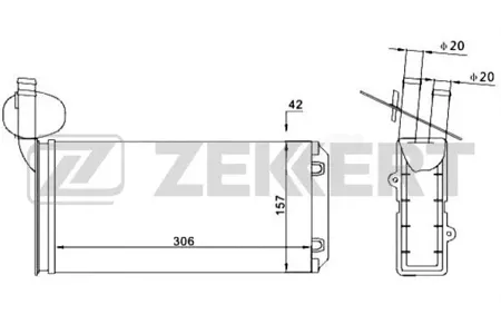 ZEKKERT MK5064 Радиатор отопителя VW TranSporter IV 90-