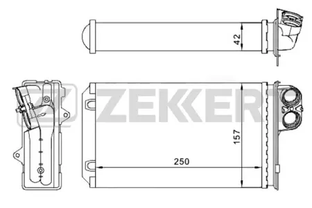 ZEKKERT MK5078 Радиатор отопителя Peugeot 406 98-