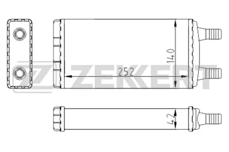 ZEKKERT MK5120 Радиатор отопителя GAZ Gazelle (33025, 33027) 09-, Gazelle-Business 09-