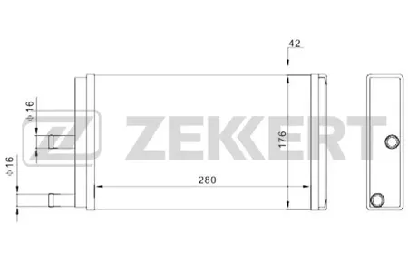 ZEKKERT MK5128 Радиатор отопителя Москвич 2140, 2141 86-