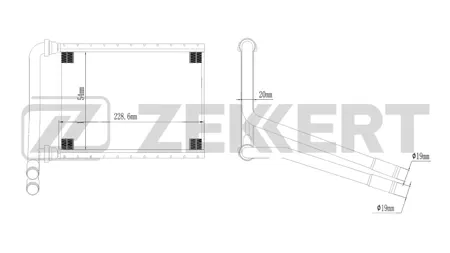 ZEKKERT MK5142 Радиатор отопителя  Kia Rio  II 05-