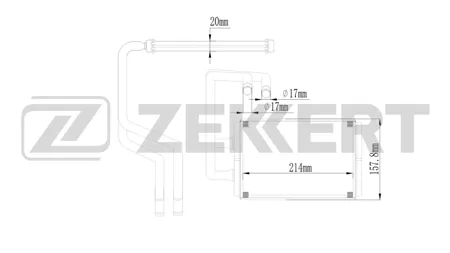 ZEKKERT MK5151 Радиатор отопителя Hyundai Elantra III 00-, Coupe II 01-